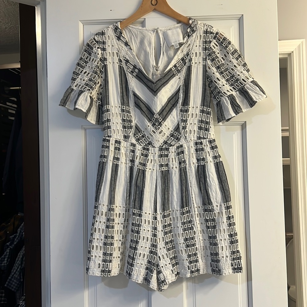 Chevron Eyelet Anthropologie Romper